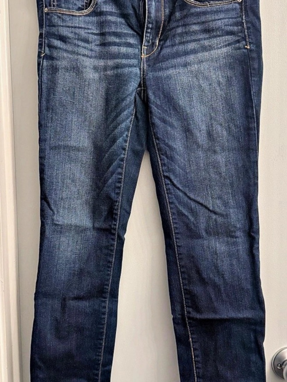American Eagle Skinny Jeans in Blue Waist 2